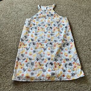 LOFT floral size large Yellow White Sundress Sleeveless Halter Mini